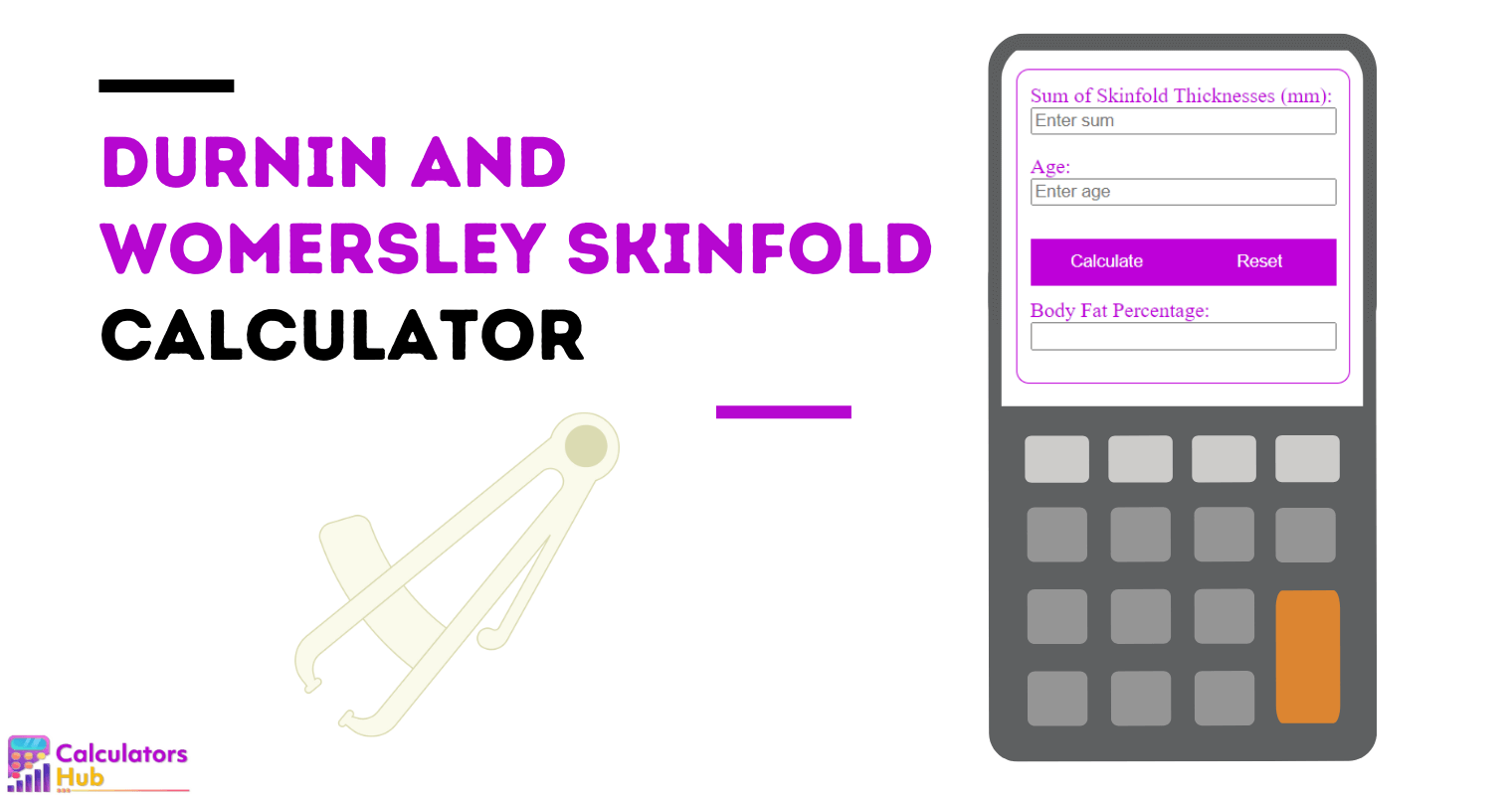 Durnin and Womersley Skinfold Calculator