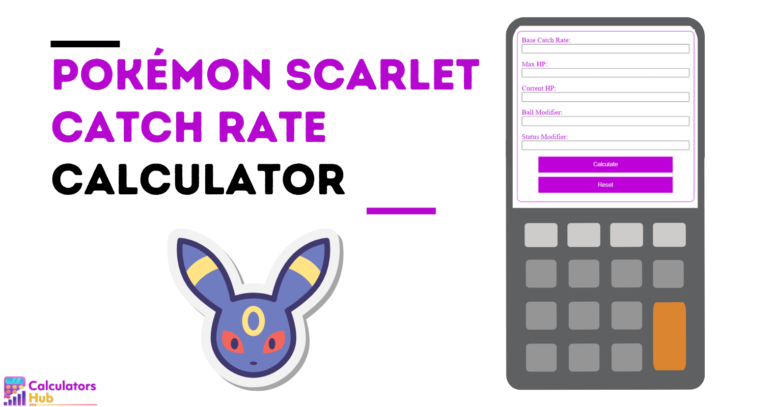 Pokémon Scarlet Catch Rate Calculator