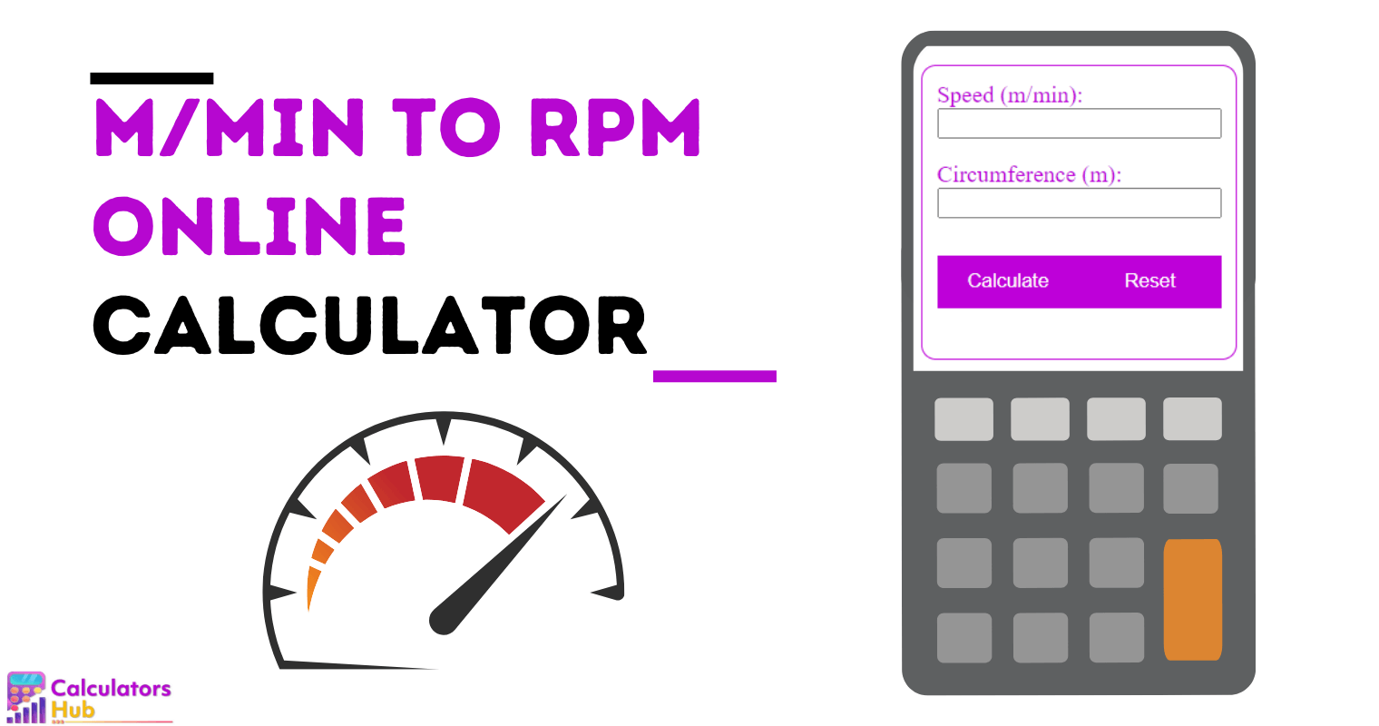 m/min to rpm Online Calculator