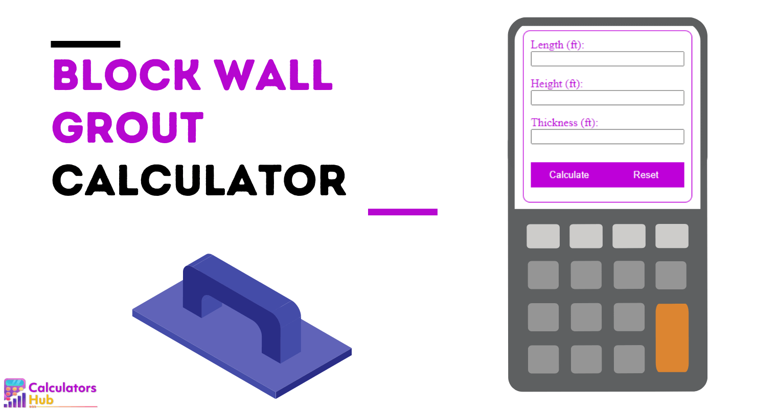 Block Wall Grout Calculator