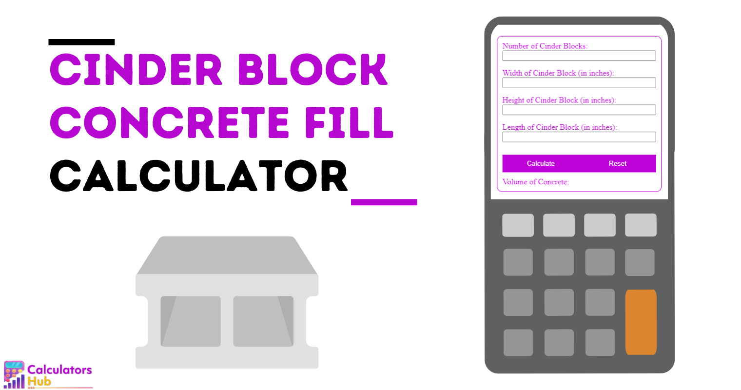 Cinder Block Concrete Fill Calculator