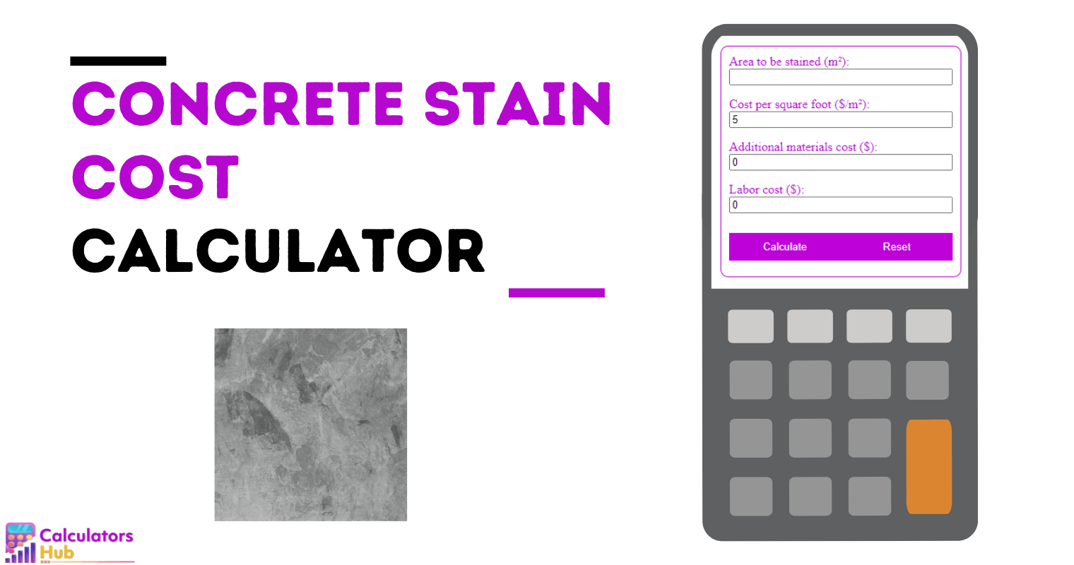 Concrete Stain Cost Calculator