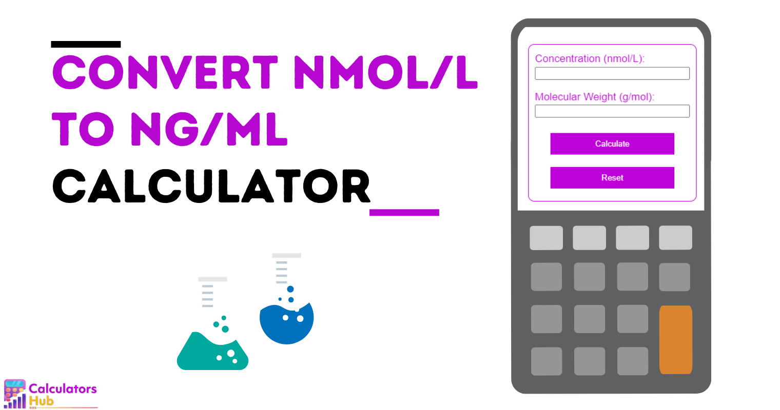 将 nmol/l 转换为 ng/ml 计算器