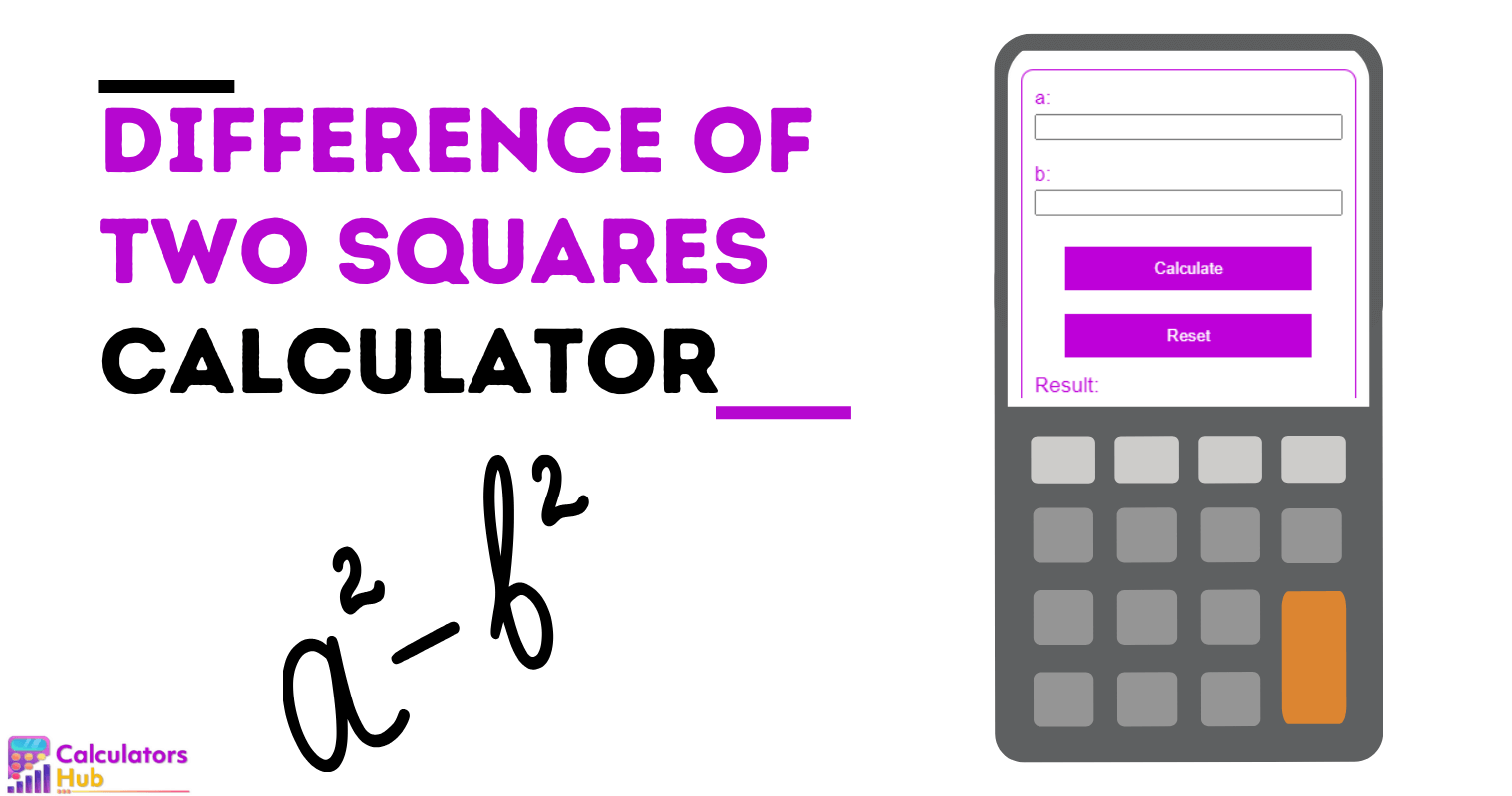 Difference of Two Squares Calculator