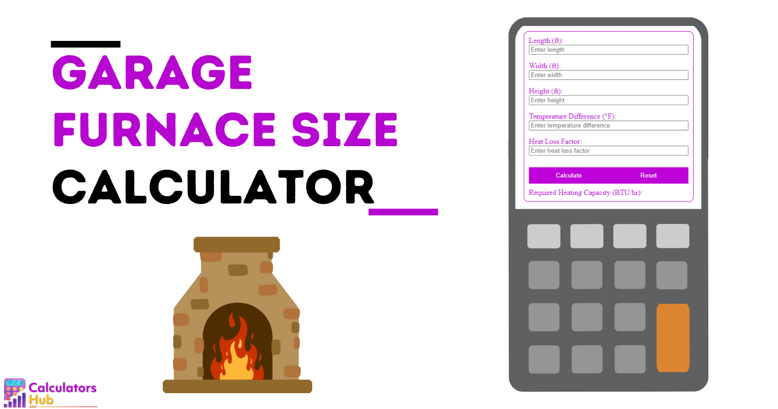 Garage Furnace Size Calculator