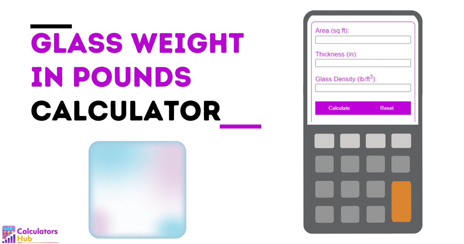 Glass Weight Calculator in Pounds