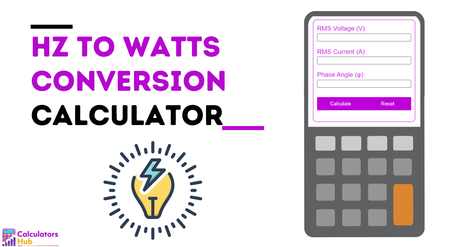 Calculadora de conversión de Hz a Watts