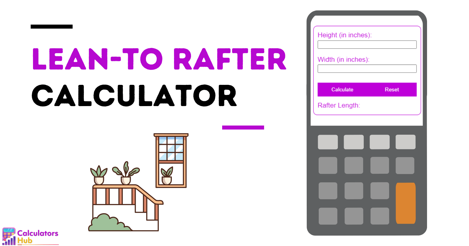 Lean-to Rafter Calculator