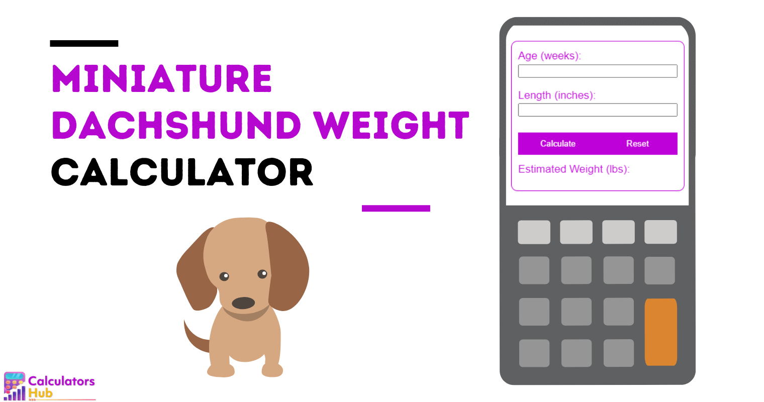 Calculadora de peso del perro salchicha miniatura