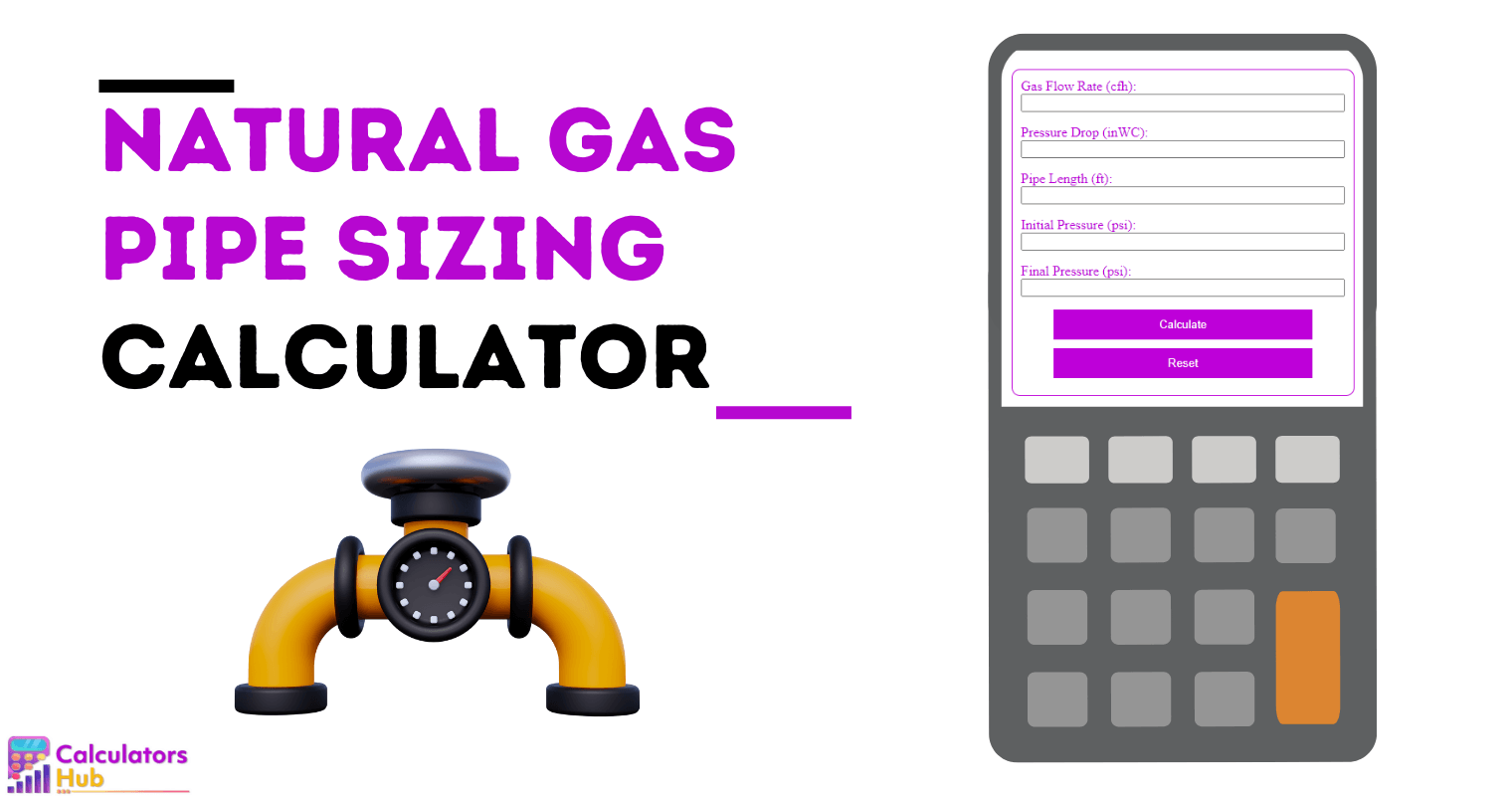 Natural Gas Pipe Sizing Calculator