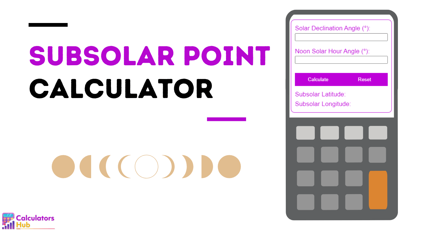 Subsolar Point Calculator