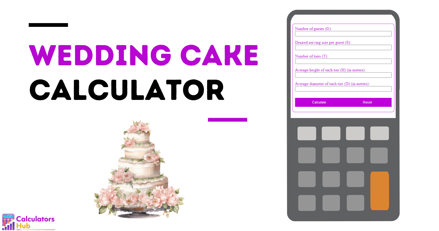 Calculateur de gâteau de mariage