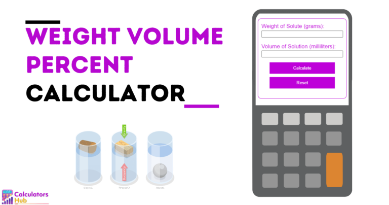 Weight Volume Percent Calculator