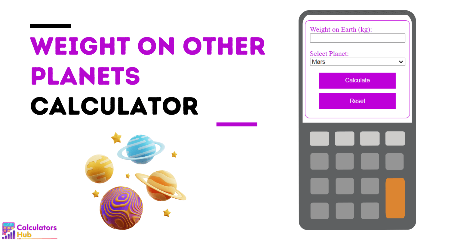 Weight on Other Planets Calculator