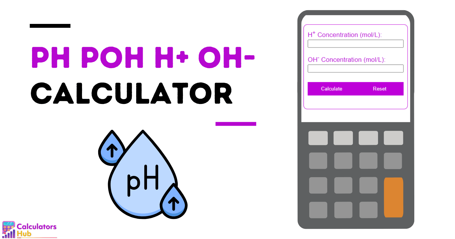 pH pOH H+ OH- Calculator