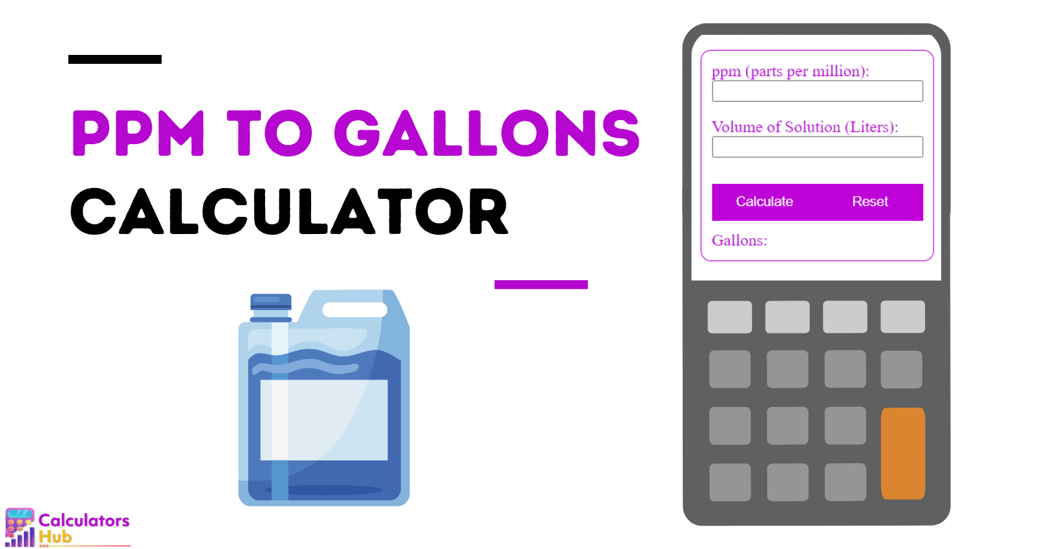 ppm to Gallons Calculator