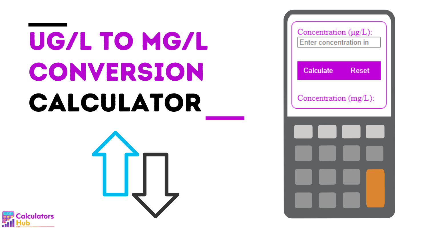 ug/l to mg/l Conversion Calculator
