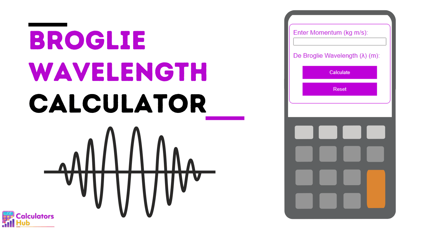 Broglie Wavelength Calculator