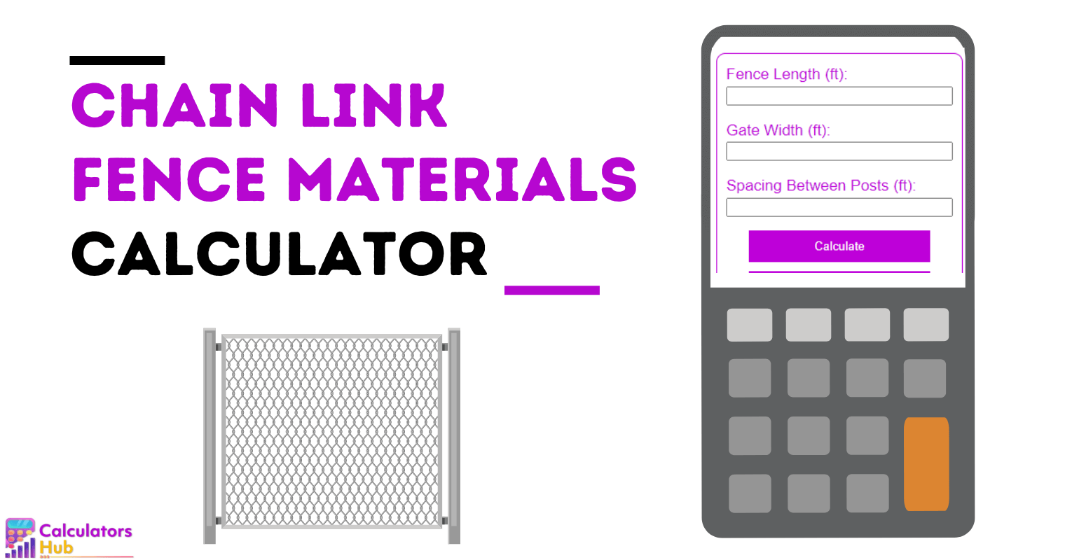 Chain Link Fence Materials Calculator