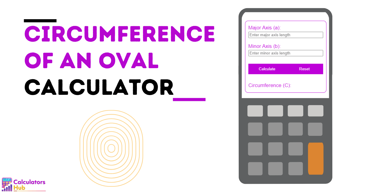 Calculadora de circunferencia de un óvalo online