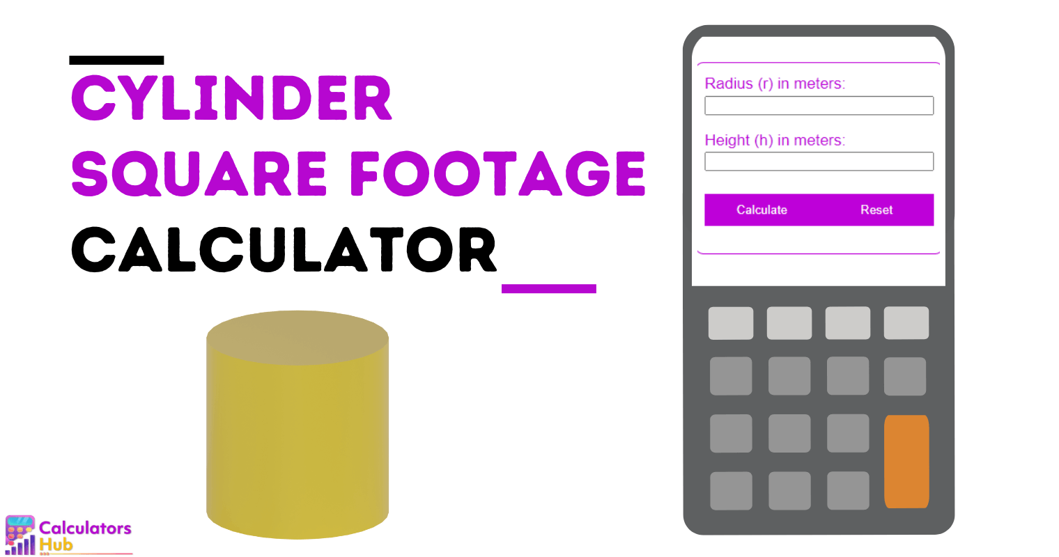 Cylinder Square Footage Calculator