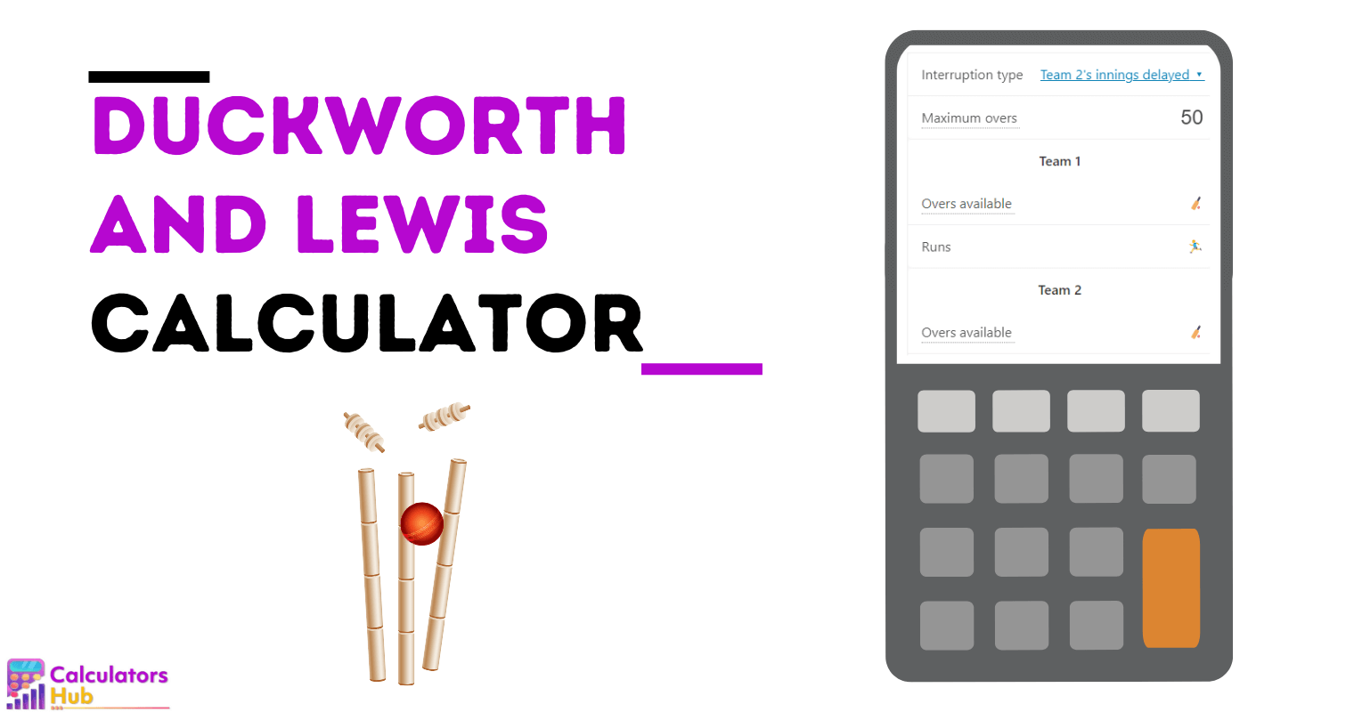 Duckworth and Lewis Calculator