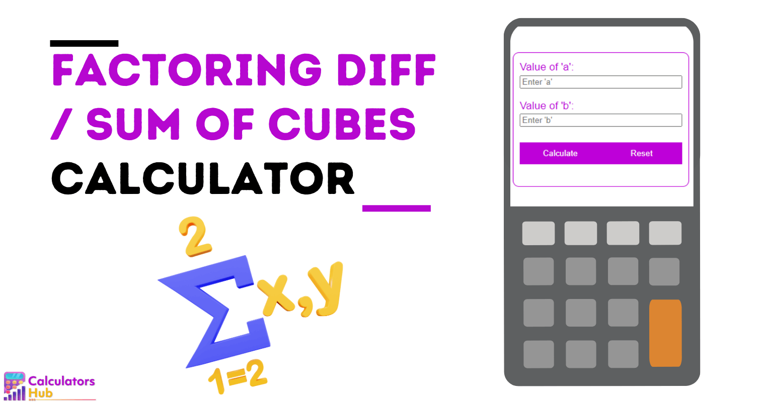 Factoring Diff / Sum of Cubes Calculator Online