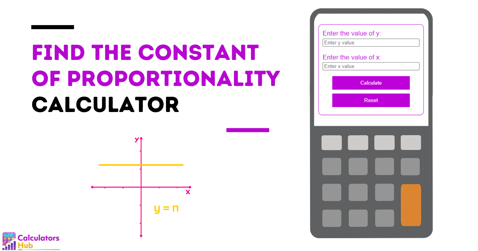 Find the Constant of Proportionality Calculator