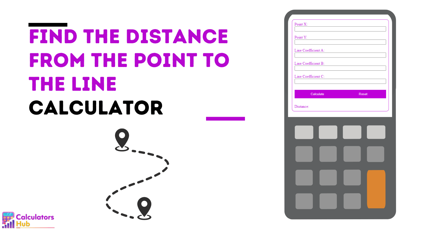 Trouver la distance entre le point et la ligne Calculatrice