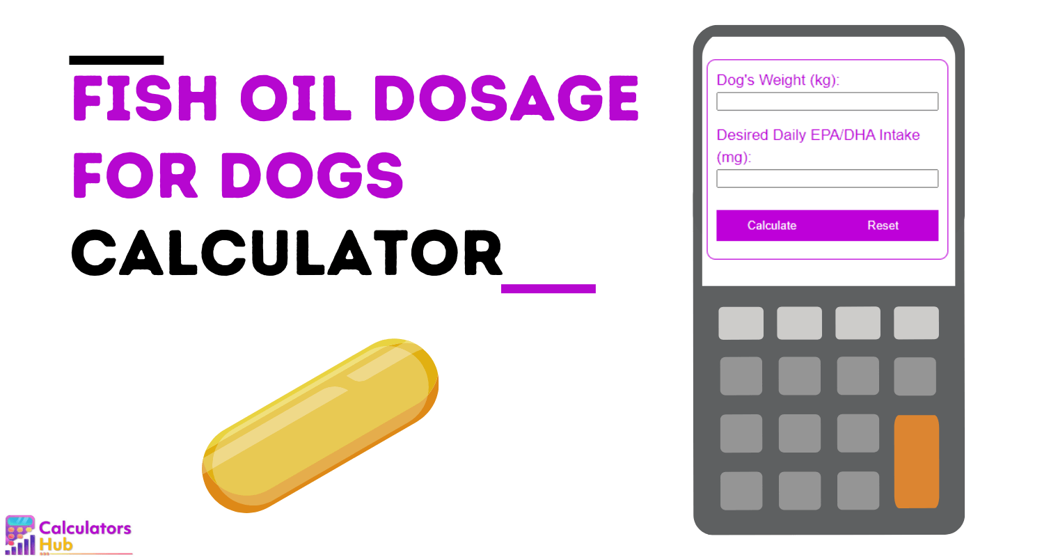 Calculadora de dosagem de óleo de peixe para cães