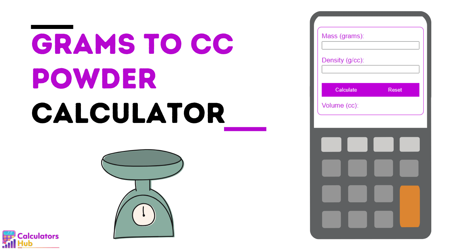 Grams to CC Powder Calculator