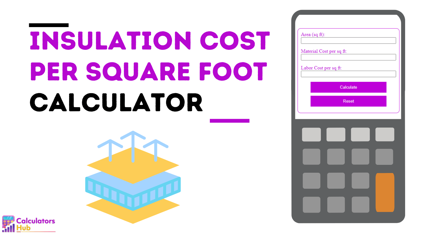 Insulation Cost per Square Foot Calculator