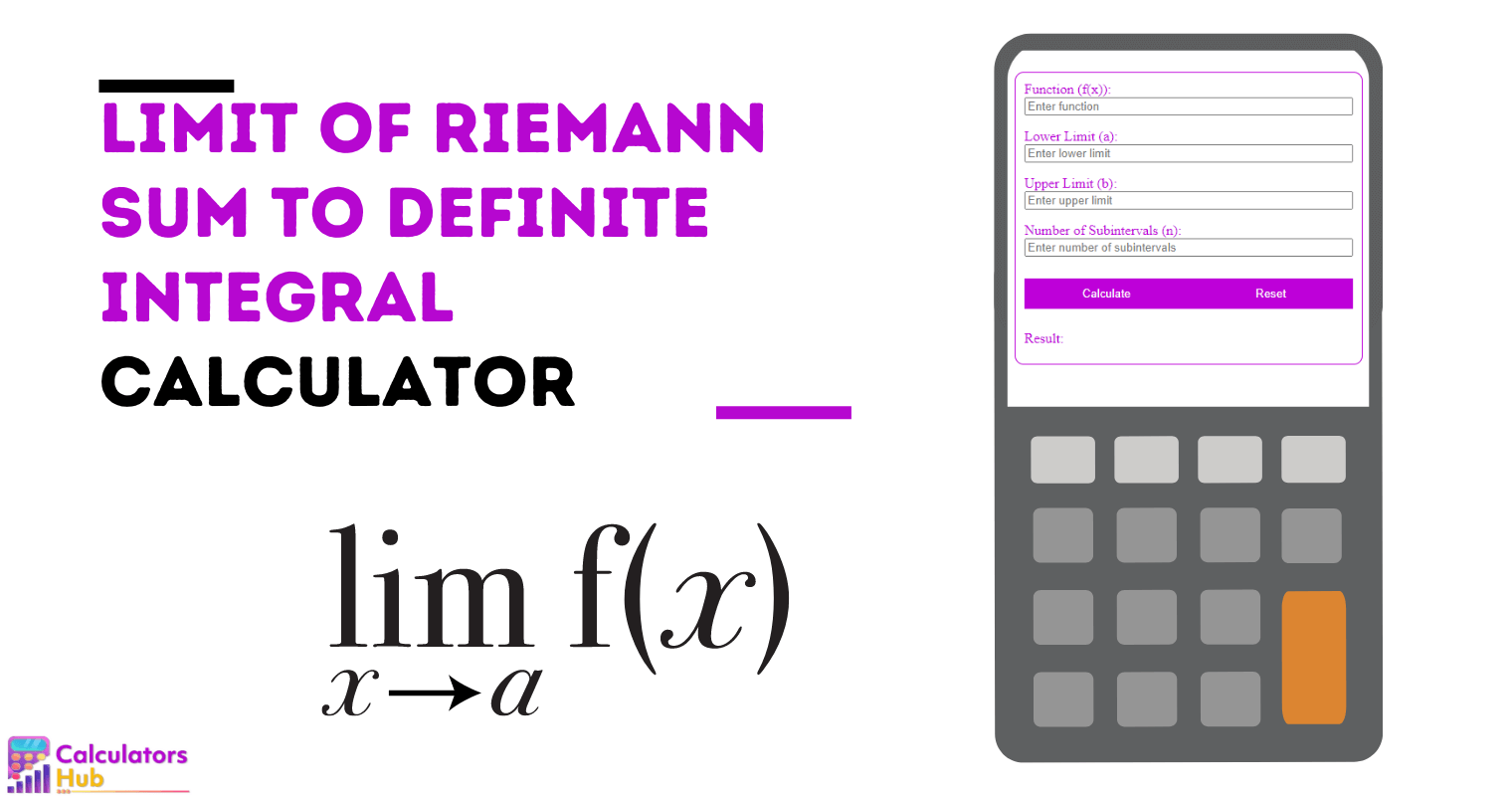 Limite de la somme de Riemann à l'intégrale définie Calculatrice en ligne