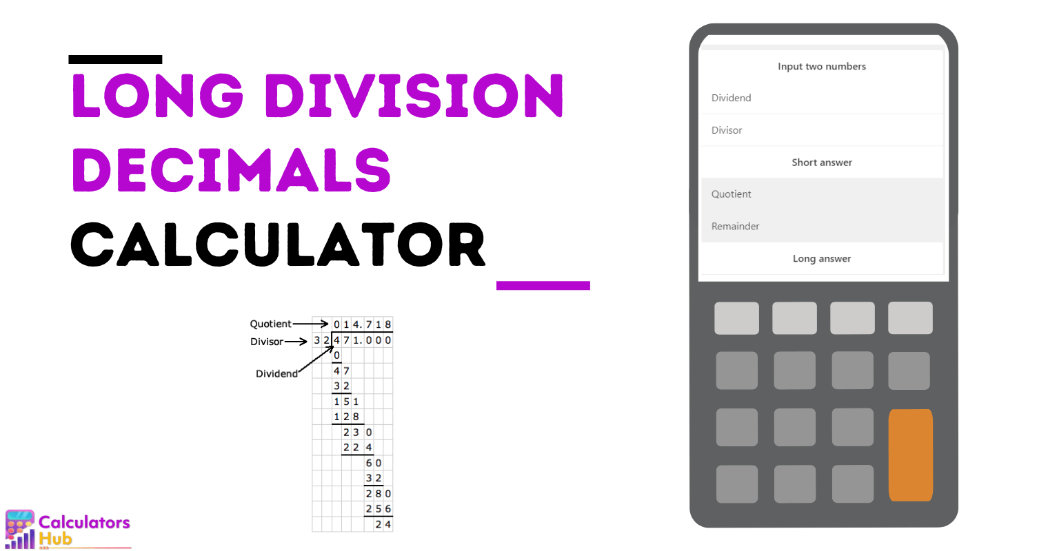 Long Division Calculator Decimals