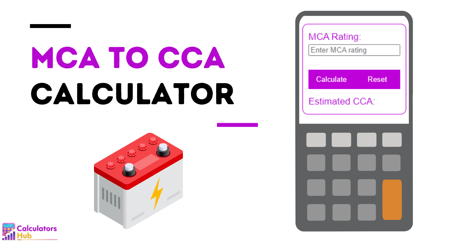 MCA to CCA Calculator