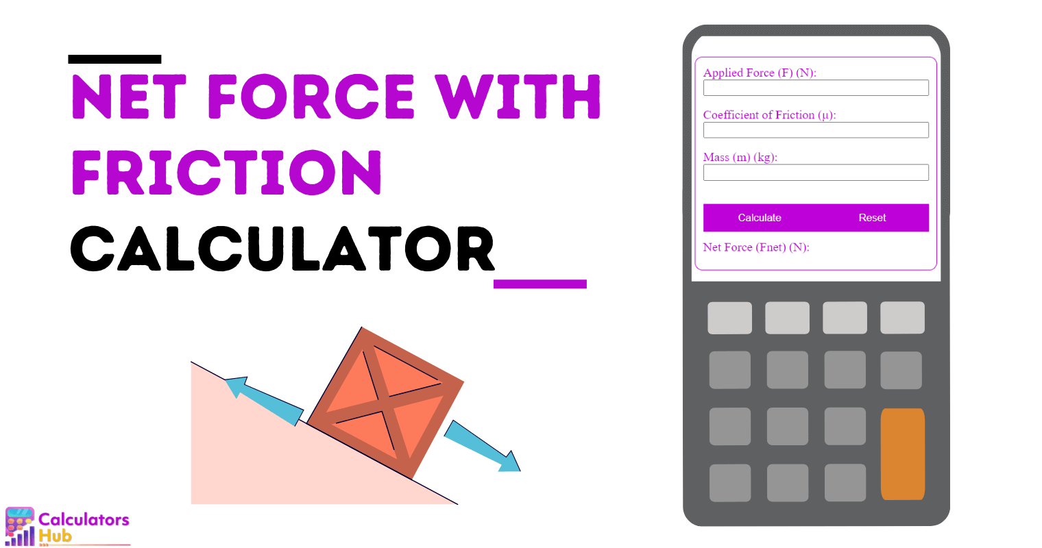 Net Force Calculator with Friction