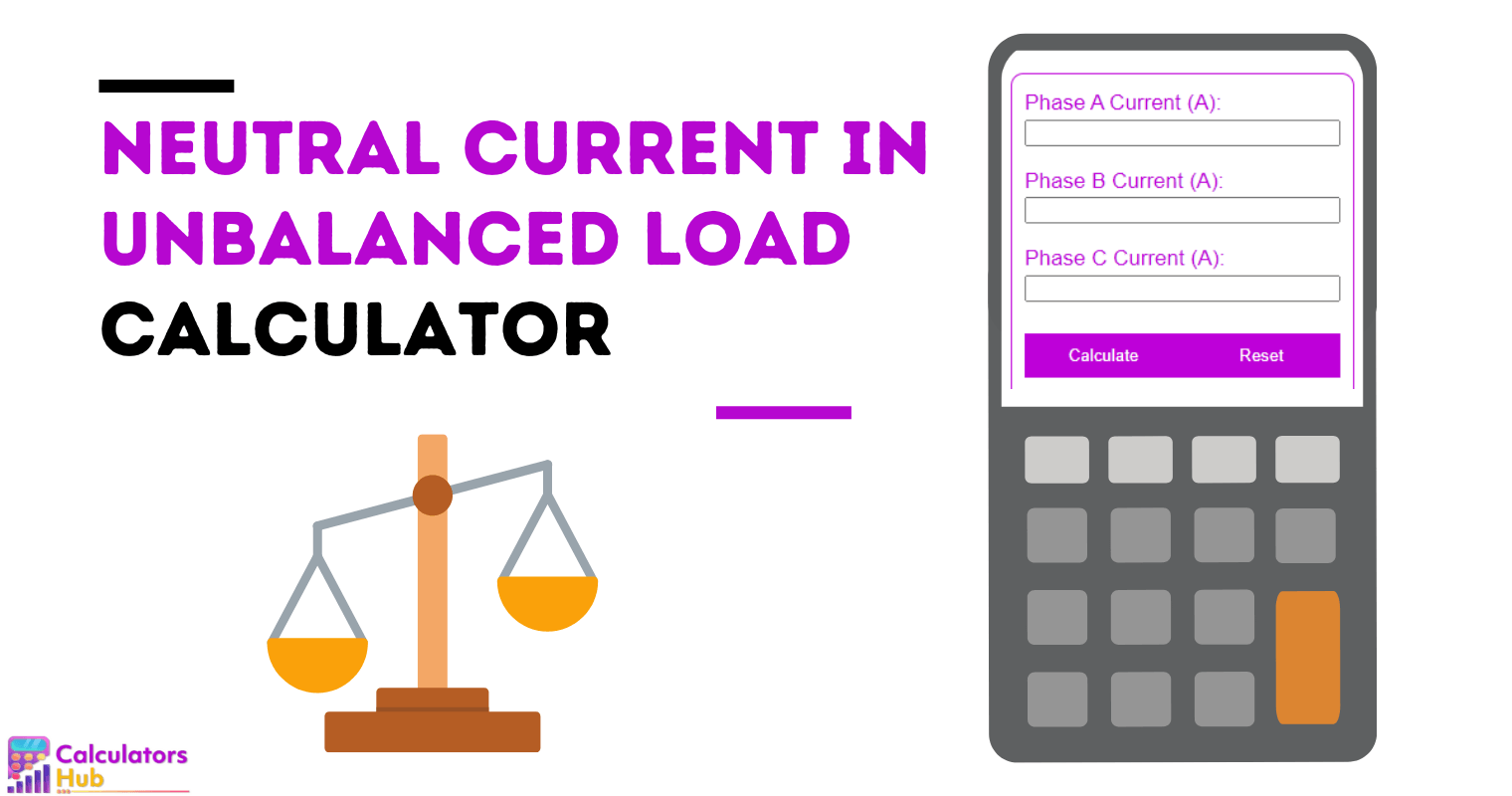 Neutral Current in Unbalanced Load Calculator