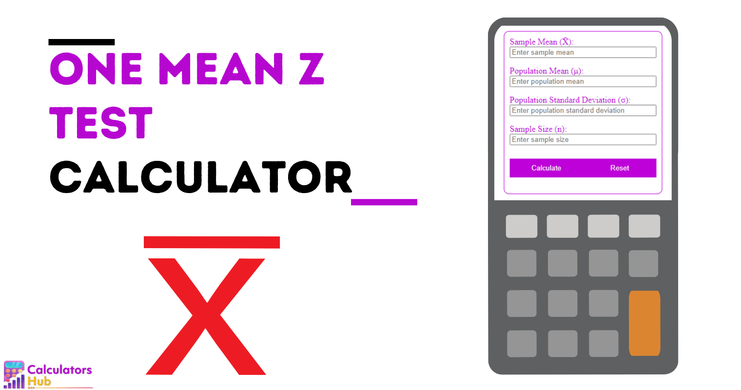One Mean Z Test Calculator