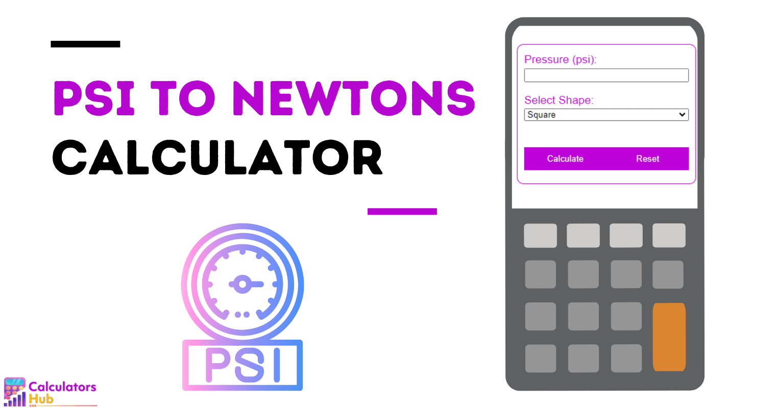 Calculatrice de PSI en Newtons