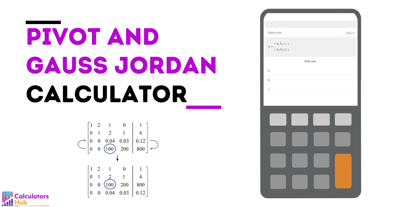 Pivot and Gauss Jordan Calculator