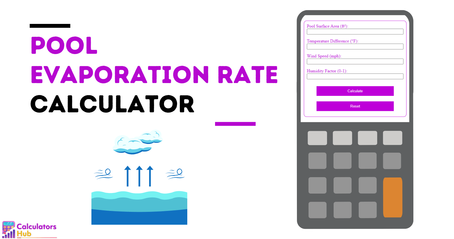 Pool Evaporation Rate Calculator Online