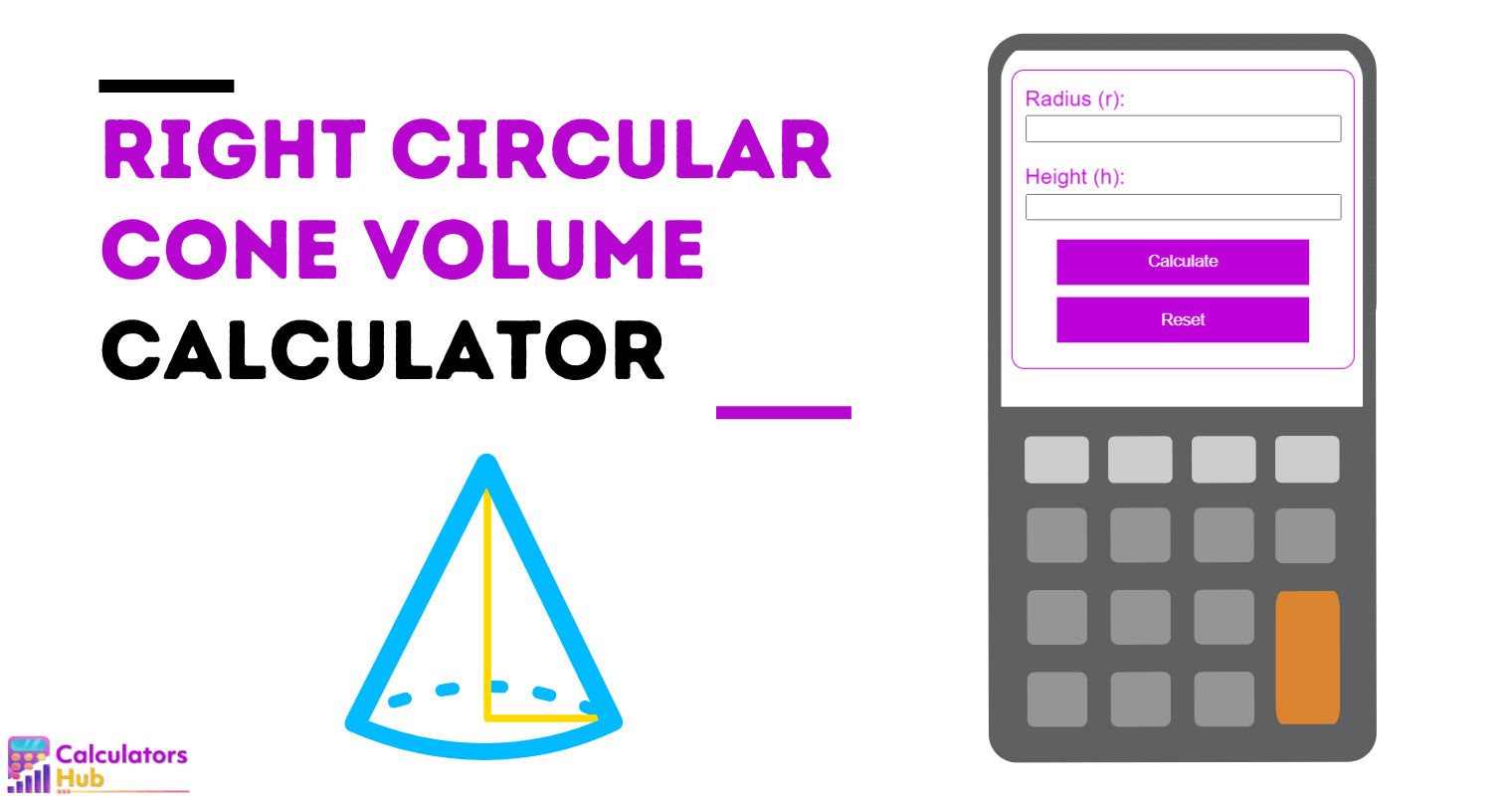 Right Circular Cone Volume Calculator