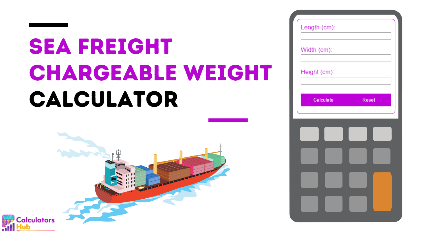 Calculadora de peso facturable para transporte marítimo