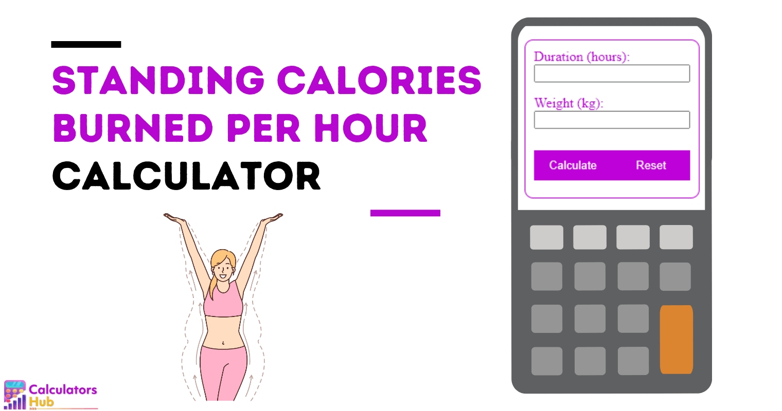 Standing Calories Burned Per Hour Calculator