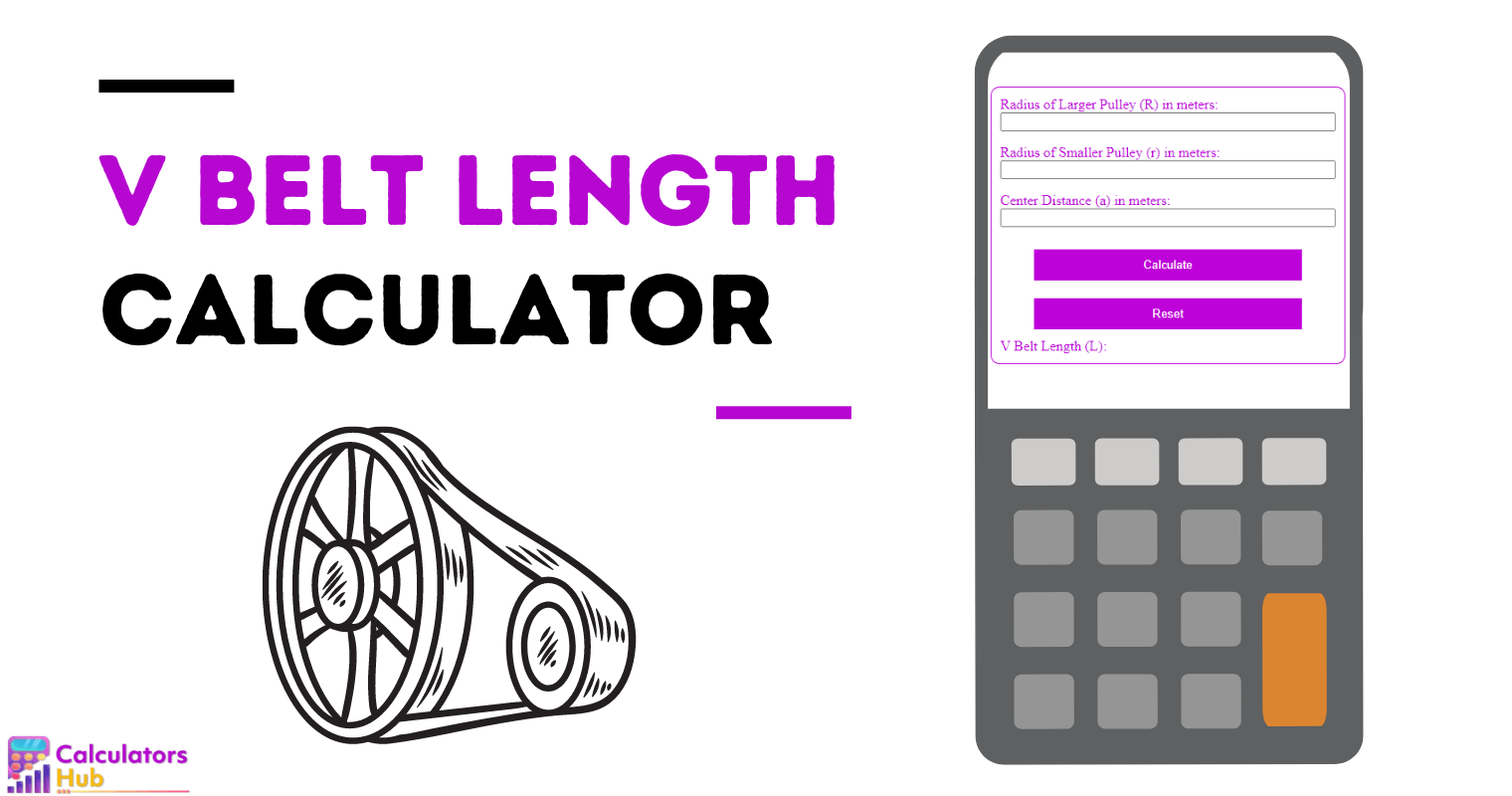 V Belt Length Calculator