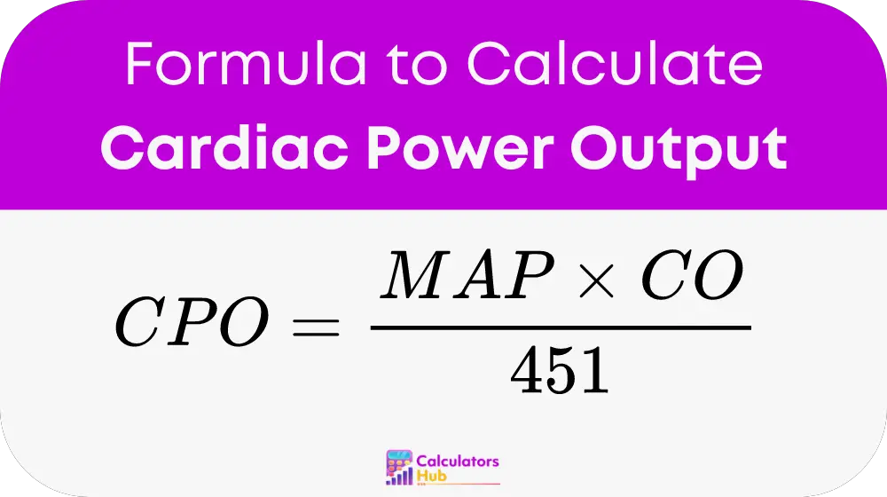 Cardiac Power Output Calculator Online