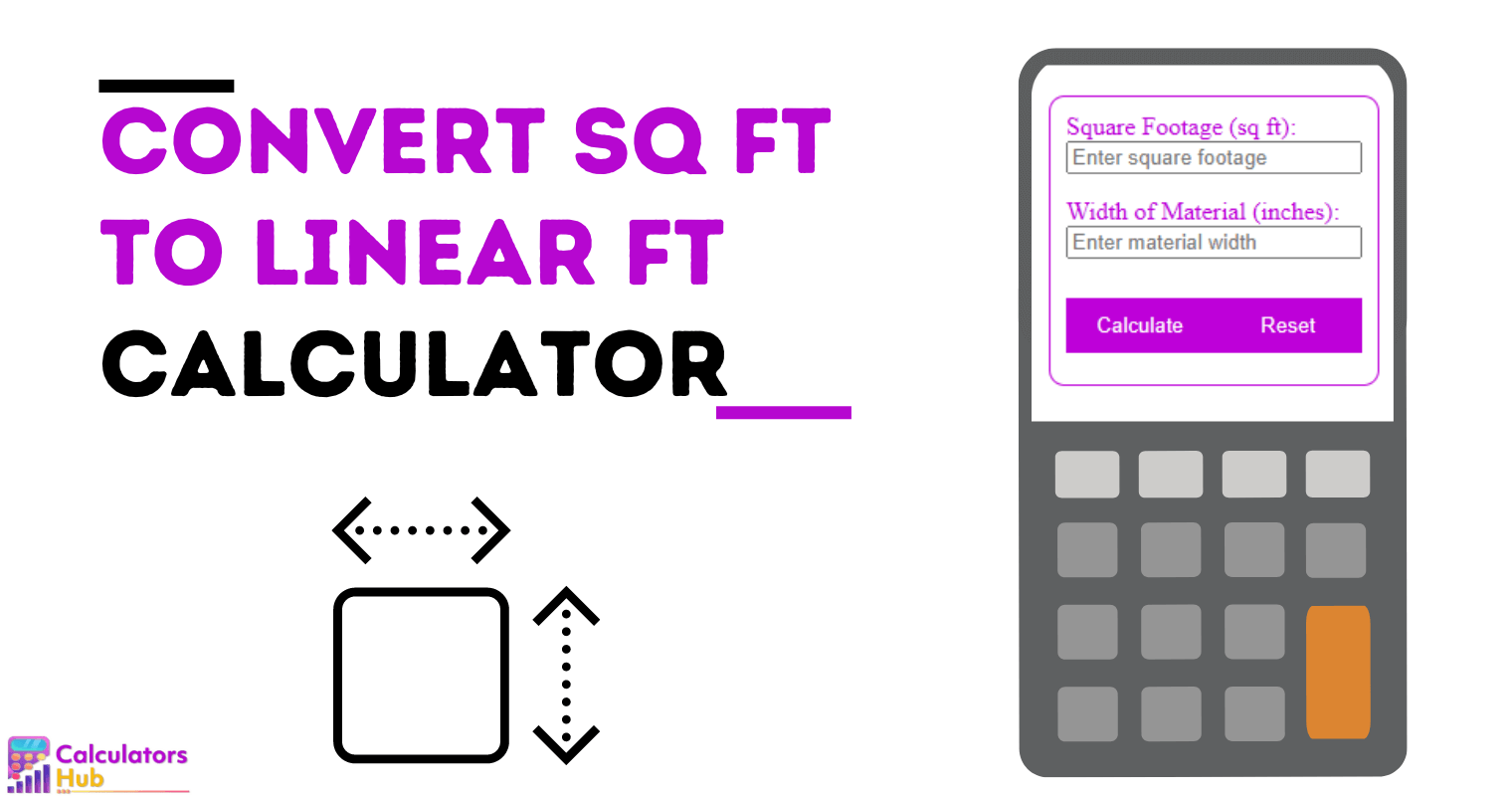 Convert Sq ft to Linear ft Calculator Online