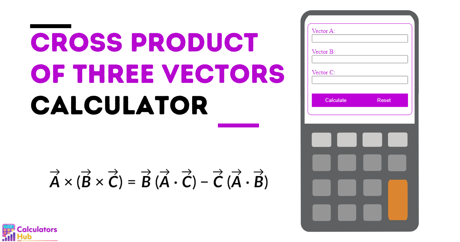 Cross Product of Three Vectors Calculator