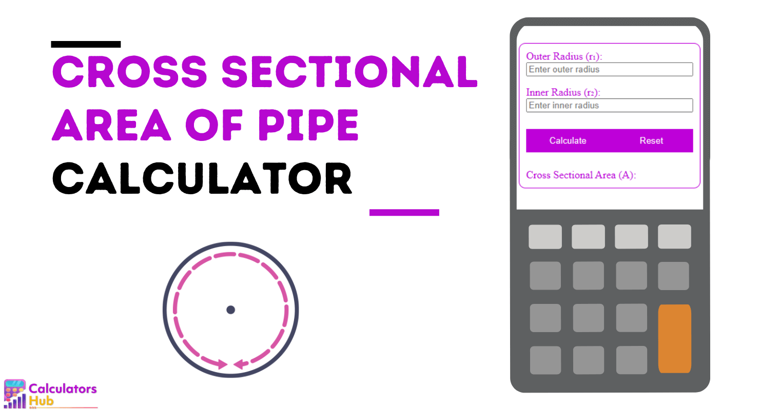 Cross Sectional Area of Pipe Calculator