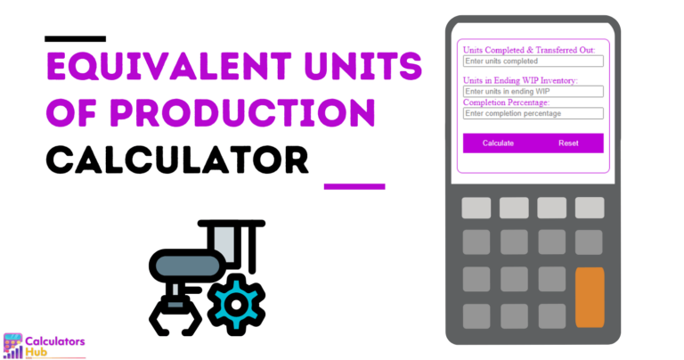 Equivalent Units of Production Calculator